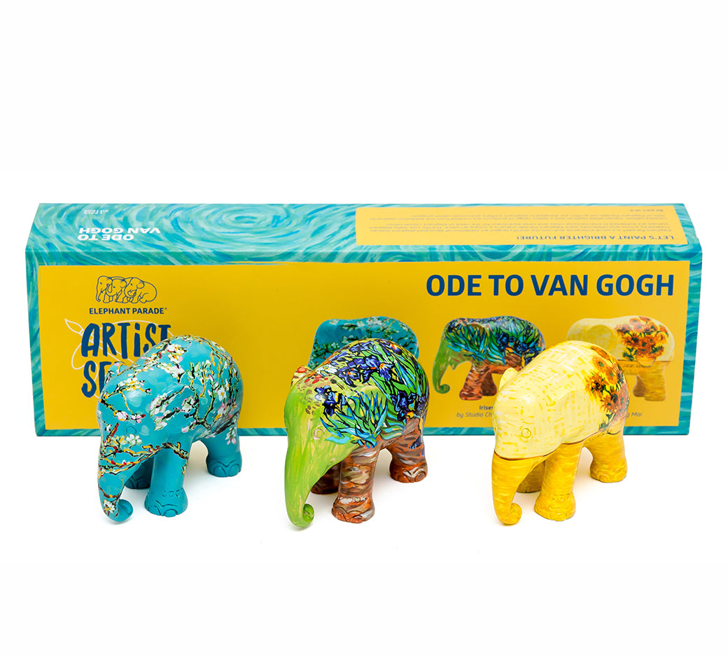 Elephant Parade Multipack Elephant Ode to Van Gogh - Blossoms + Irises + Sunflowers Multipack Ode to Van Gogh