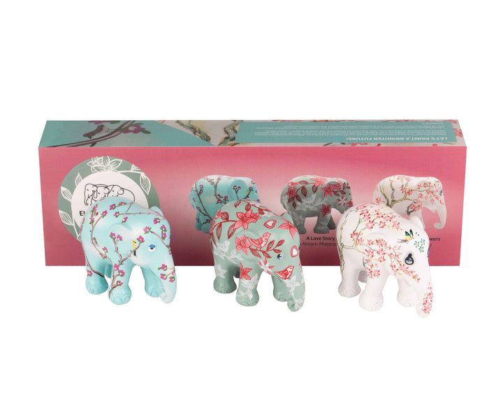Elephant Parade multipack éléphants La beauté des fleurs - Fleurs et oiseaux + Une histoire d&