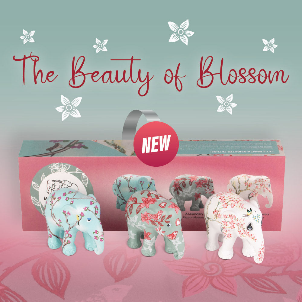 Elephant Parade multipack éléphants La beauté des fleurs - Fleurs et oiseaux + Une histoire d&