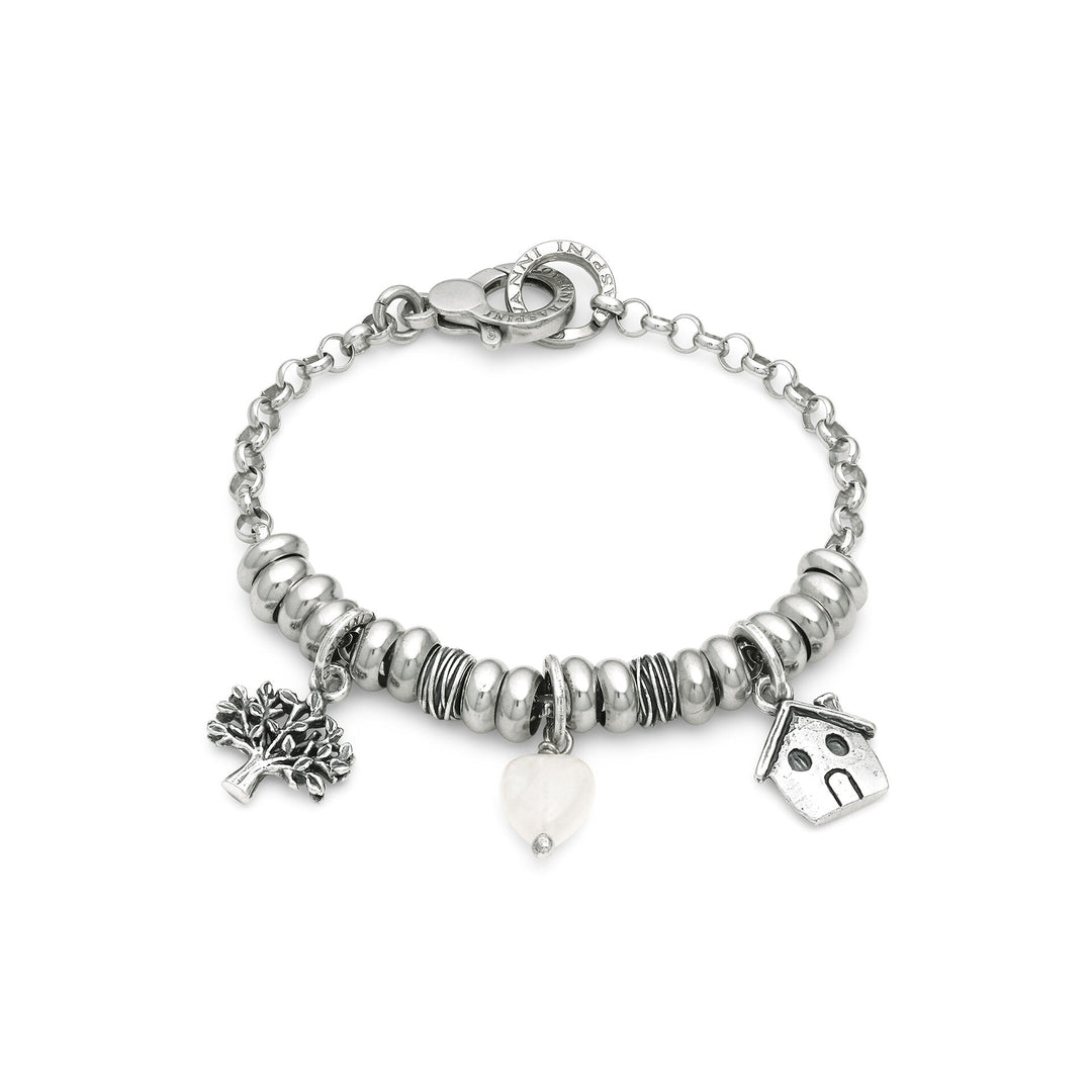 Giovanni Raspini Pulsera Radici di Luce - Pulsera en plata 925 y cristal de roca -