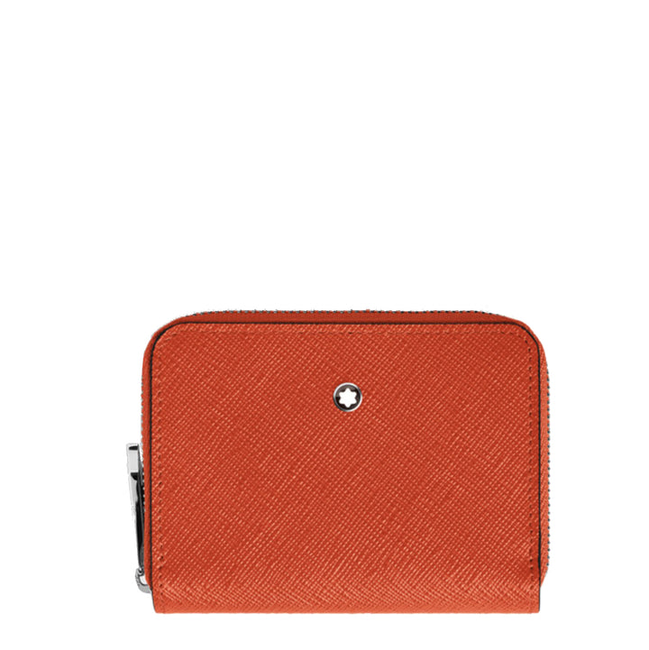 Cartera Montblanc 2 mini bolsillos Sartorial piel mandarina 221340