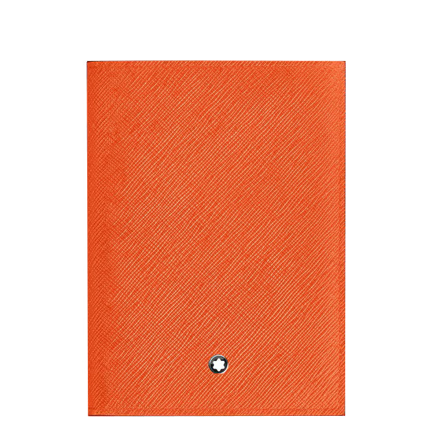 Porta pasaporte Montblanc Sartorial de piel color mandarina 221356
