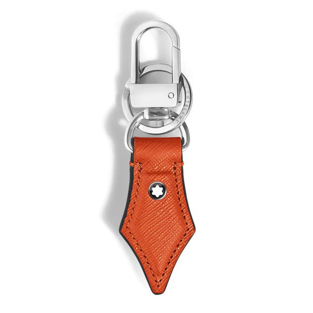 Llavero Montblanc en forma de plumín en piel mandarina Sartorial 221510