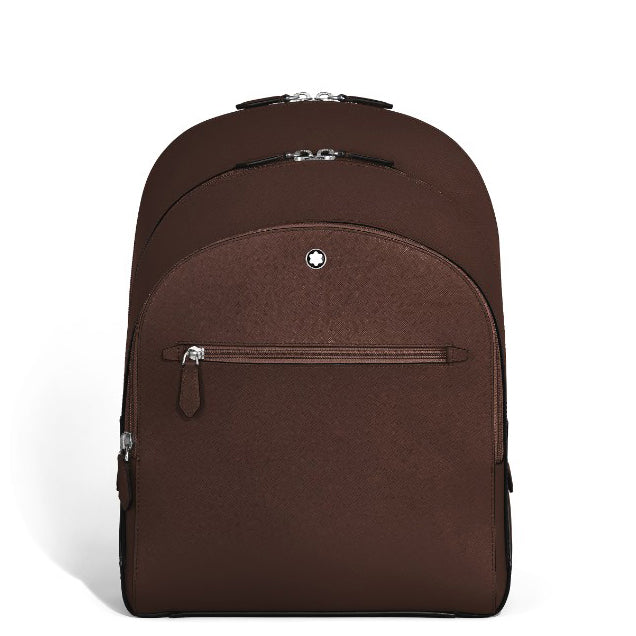 Sac à dos Montblanc moyen 3 compartiments Cuir Sartorial Couleur ébène 222929