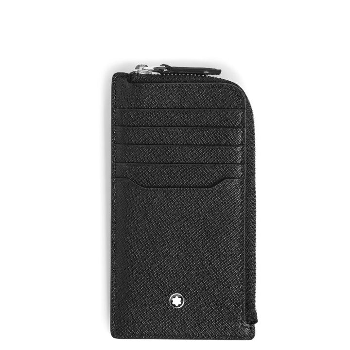 Montblanc card holder 7 pockets with zip Sartorial leather black 223121