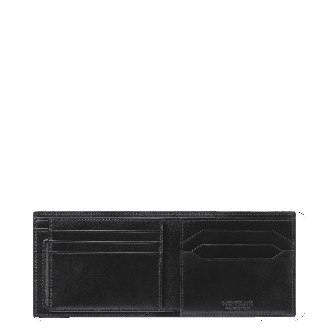Montblanc Meisterstuck 6 -Kompartimente Brieftasche mit 2 schwarzen sichtbaren Taschen 198314