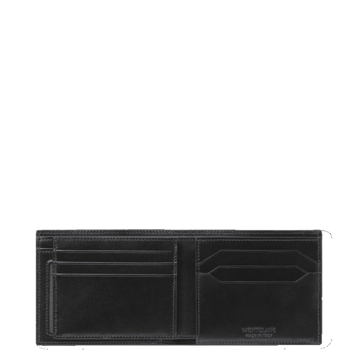 Peněženka Montblanc Meisterstuck 6 -kompartmenty s 2 černé viditelné kapsy 198314