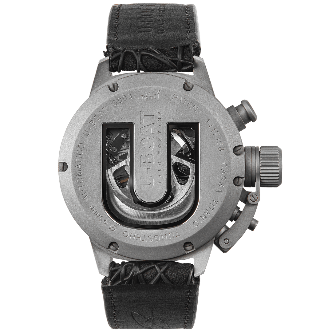 Montre U-BOAT Classic 45 Titanium Tungsten Blue 45mm bleu automatique titane 3003