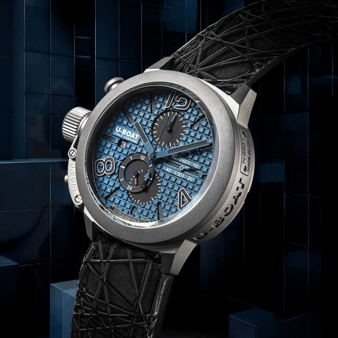 Montre U-BOAT Classic 45 Titanium Tungsten Blue 45mm bleu automatique titane 3003