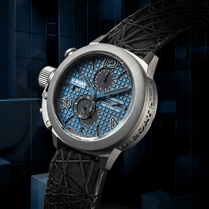 Montre U-BOAT Classic 45 Titanium Tungsten Blue 45mm bleu automatique titane 3003