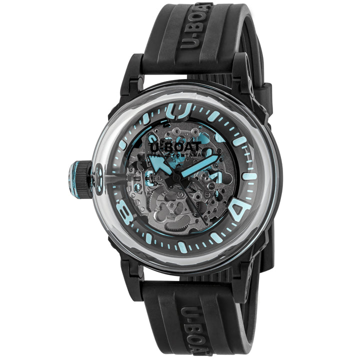 U-BOAT watch U-65 44mm turquoise automatic steel black PVD finish 3348