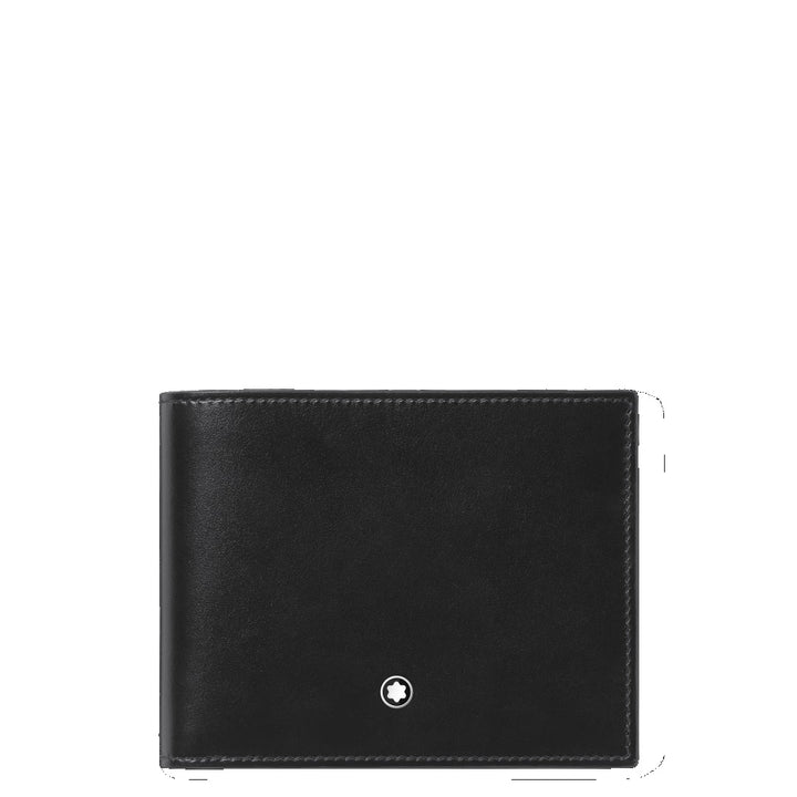 Montblanc Wallet Meisterstuck 6 compartments with 2 pockets exposed black 198314