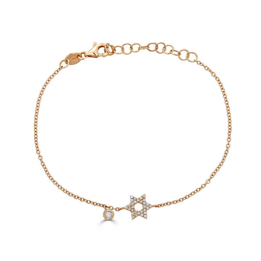 Bracelet étoile Zydo avec diamants or rose 52674