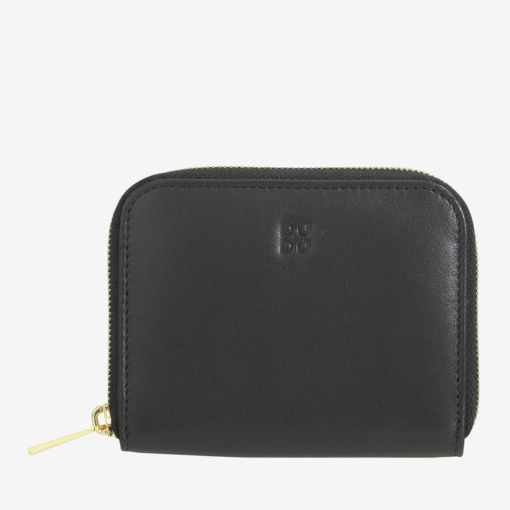 DUDU Monedero de Bolsillo Pequeño para Hombre y Mujer en Piel de Color con Cremallera, Tarjeteros, Cartera Compacta