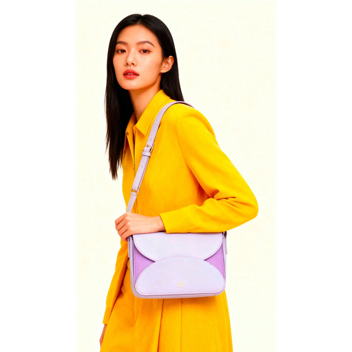 DUDU Sac à bandoulière en cuir pour femme avec rabat modèle enveloppe - Petit sac à main élégant et polyvalent avec bandoulière réglable, sac parfait pour chaque occasion
