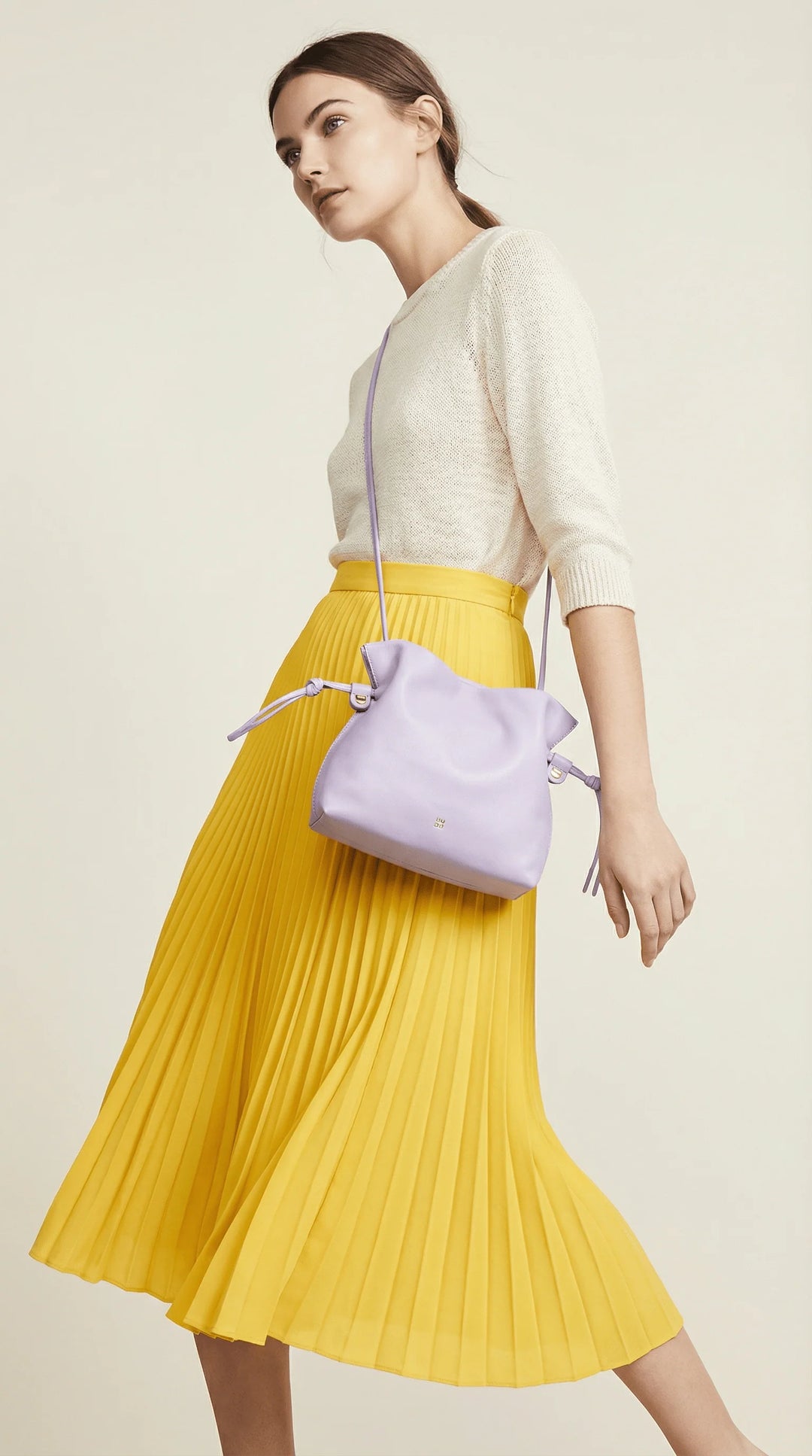 DUDU Borsa Donna in Pelle con Chiusura a Coulisse – Borsetta a Tracolla Elegante, Compatta e Pratica per Ogni Occasione con Cinghia Regolabile