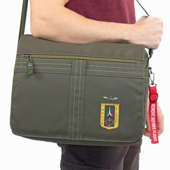 Aeronautica Military Messenger porta PC em tecido técnico AM347-AN