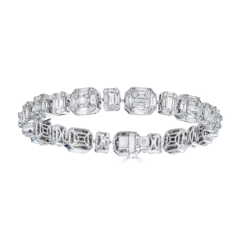 Ensemble de bracelets illusion multi-éléments Zydo or blanc 63218