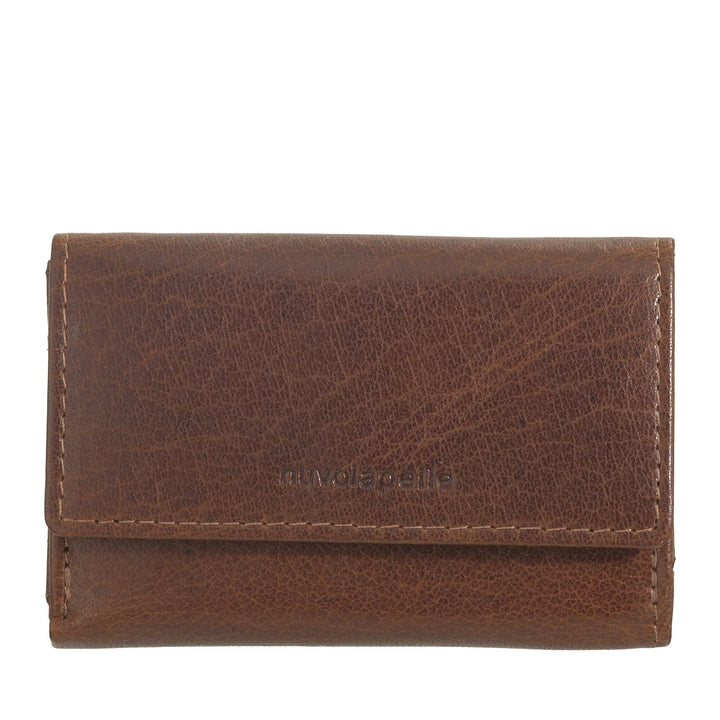 Cartera pequeña para hombre Nuvola Pelle de piel de búfalo con monedero, tarjetero y monedero