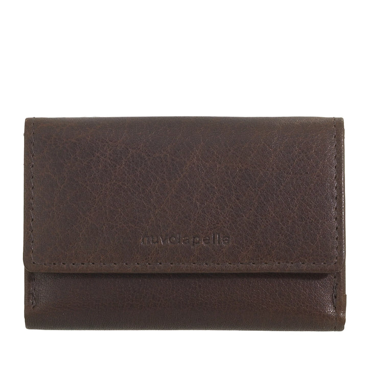 Nuvola Pelle Petit portefeuille pour homme en cuir de buffle à trois volets avec porte-monnaie, porte-billets et porte-monnaie