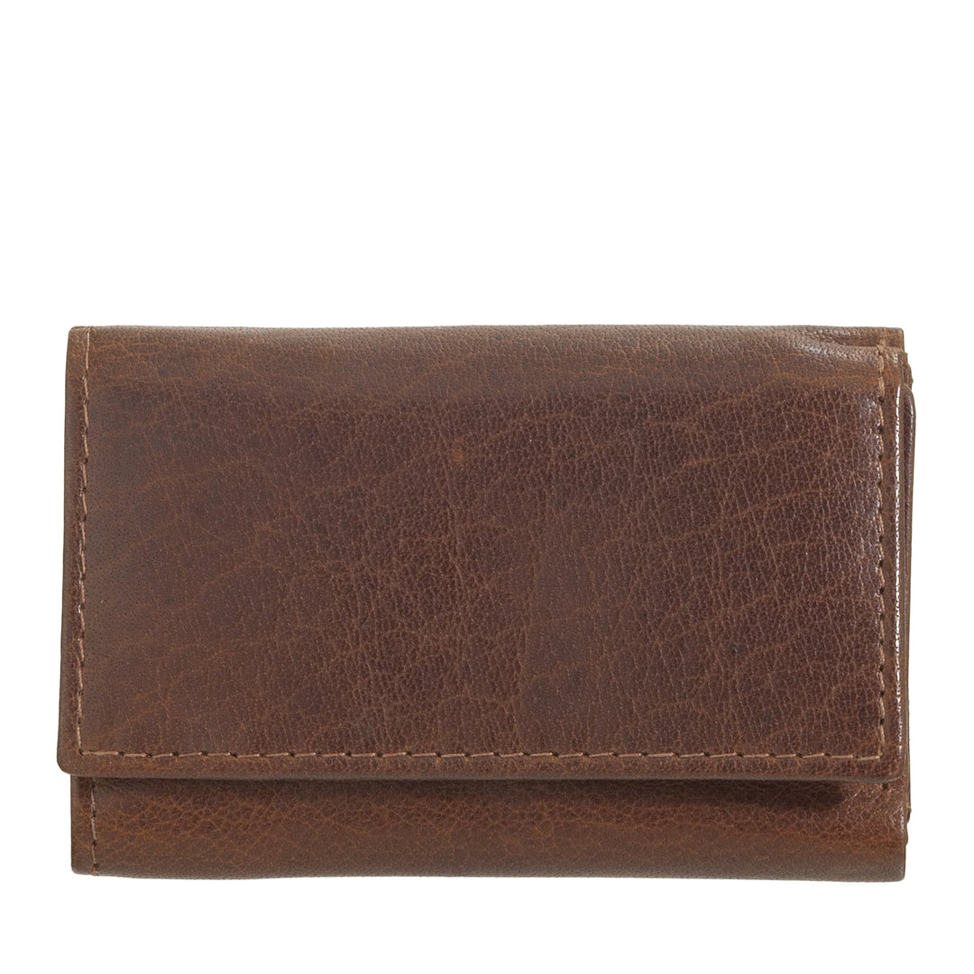 Cartera pequeña para hombre Nuvola Pelle de piel de búfalo con monedero, tarjetero y monedero