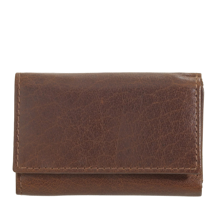 Cartera pequeña para hombre Nuvola Pelle de piel de búfalo con monedero, tarjetero y monedero