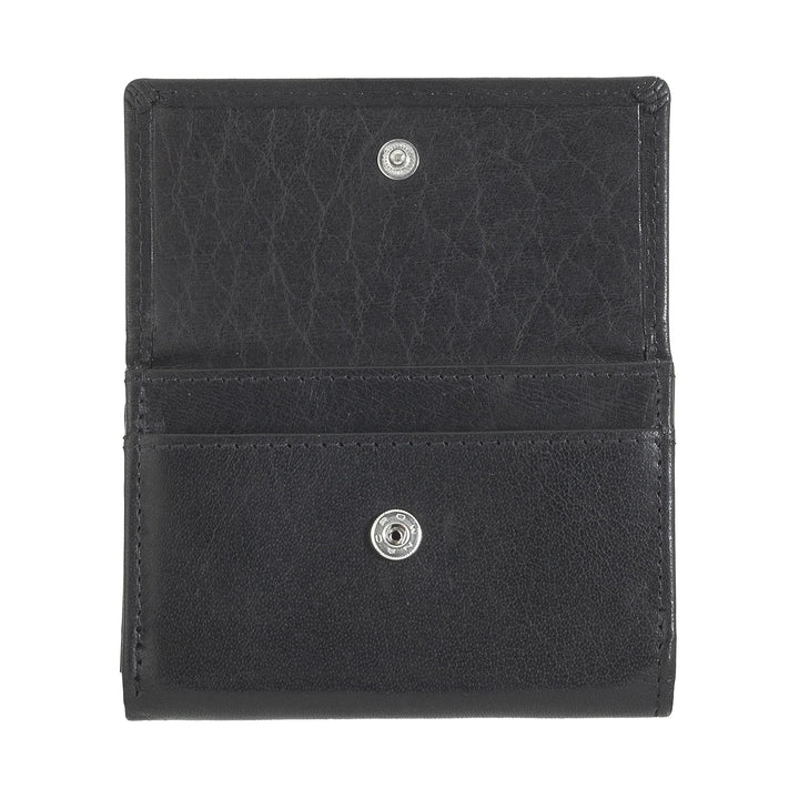 Petit portefeuille pour homme Nuvola Pelle en cuir de buffle Trifold avec porte-monnaie, porte-billets et porte-monnaie