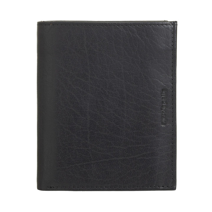 Nuvola Pelle Grand Portefeuille pour Homme en Cuir de Buffle avec Fermeture Éclair Interne et Porte-Monnaie - Portefeuille Vertical pour Cartes, Photos et Billets