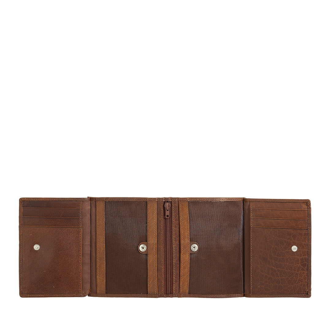 Nuvola Pelle Grand Portefeuille pour Homme en Cuir de Buffle avec Fermeture Éclair Interne et Porte-Monnaie - Portefeuille Vertical pour Cartes, Photos et Billets