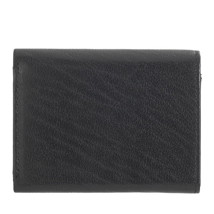 Nuvola Pelle Petit Portefeuille pour Homme et Femme en Cuir de Buffle - Élégant à Trois Volets avec Bouton Porte-Monnaie, Compartiments pour Cartes, Cartes et Billets de Banque