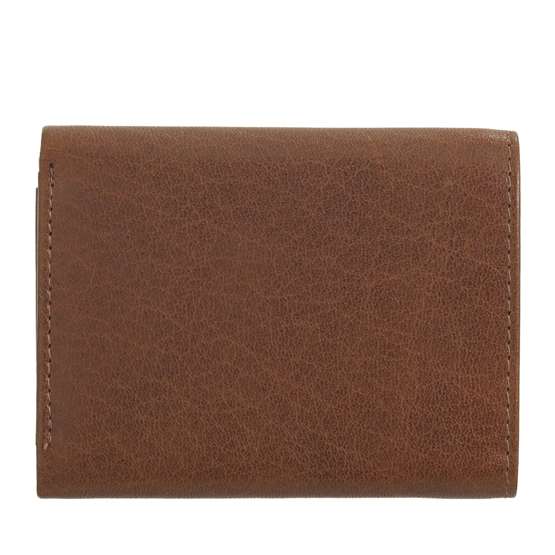 Nuvola Pelle Cartera Pequeña para Hombre y Mujer en Piel de Búfalo - Elegante Monedero Tríptico con Botón, Compartimentos para Tarjetas, Tarjetas y Billetes