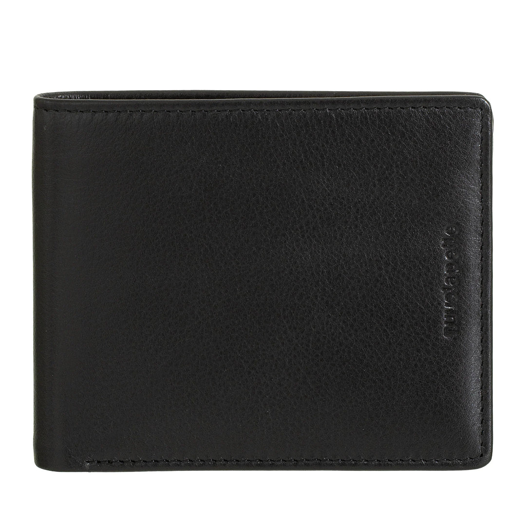 Nuvola Pelle Petit portefeuille pour homme en cuir – Portefeuille de poche fin et fin avec 6 emplacements pour cartes, cartes et billets de banque