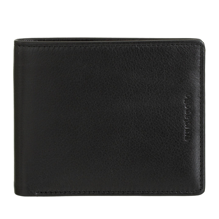 Nuvola Pelle Petit portefeuille pour homme en cuir – Portefeuille de poche fin et fin avec 6 emplacements pour cartes, cartes et billets de banque