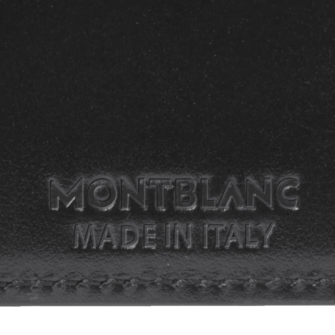 محفظة مون بلان مايسترستوك 6 مقصورات مع جيبين مرئيين باللون الأسود 198314