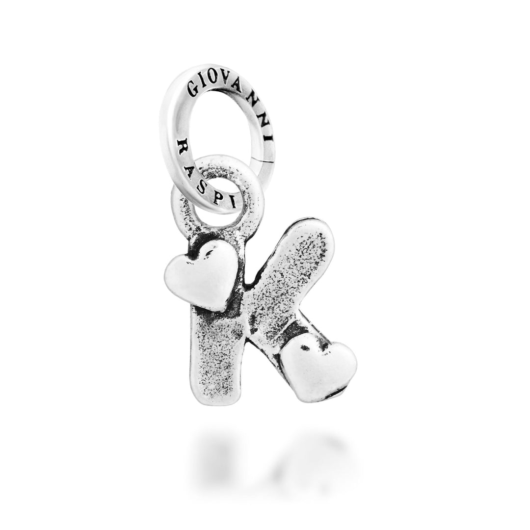 Giovanni Raspini Charm "K" Cuoricini - Charm in Argento - 12787