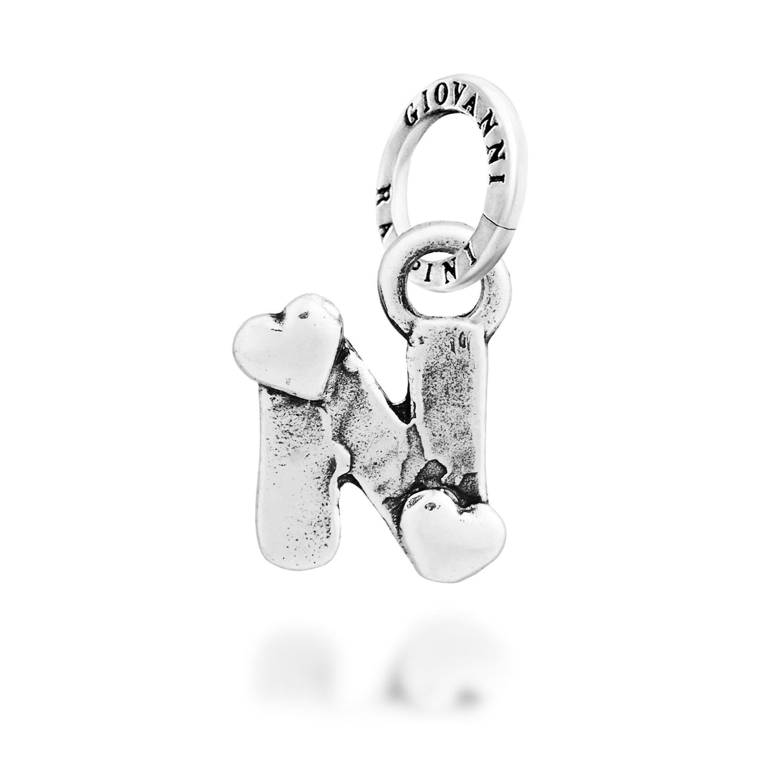 Giovanni Raspini Charm "N" Cuoricini - Charm in Argento - 12790