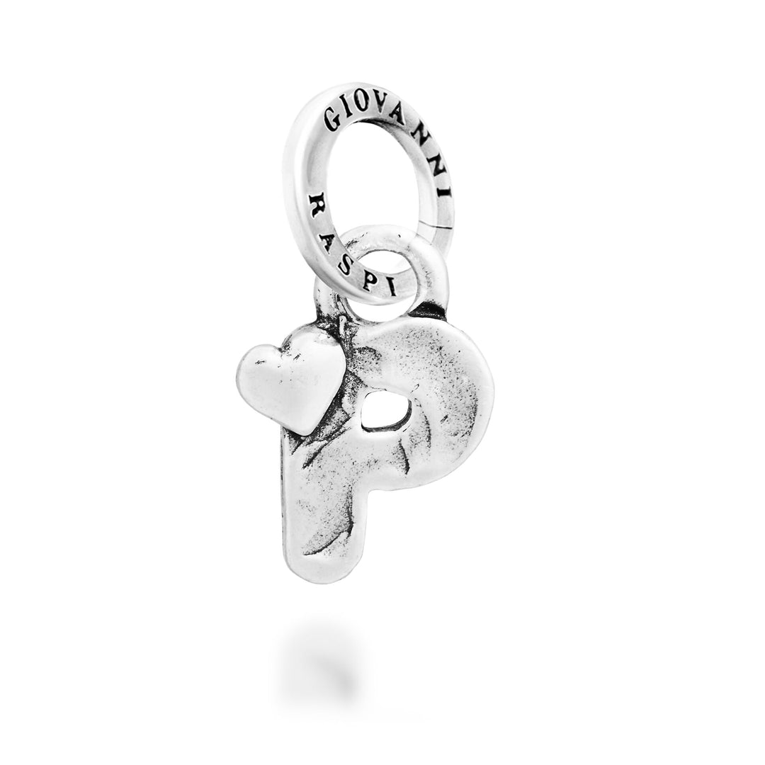 Giovanni Raspini Charm "P" Corazoncito - Charm Plata - 12792