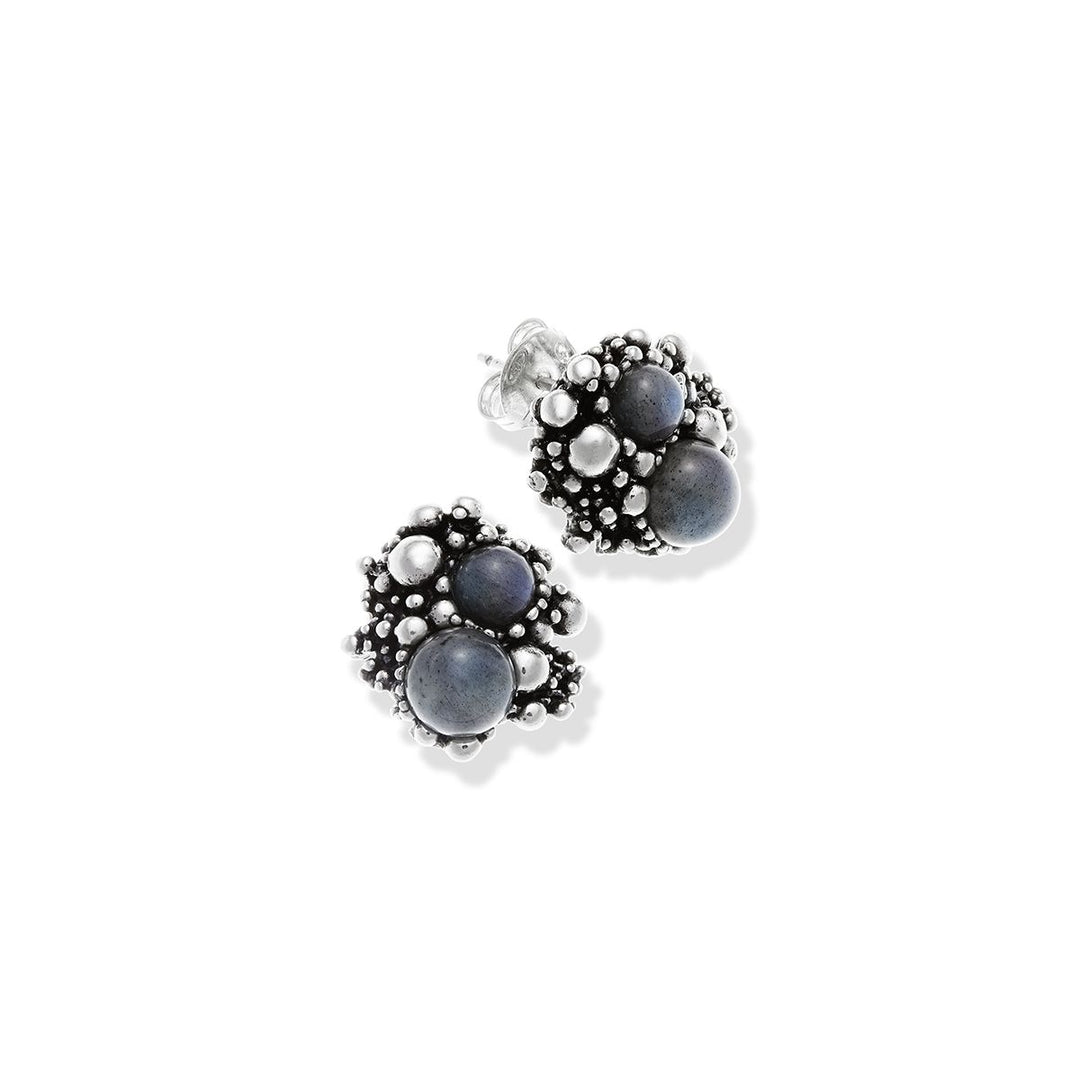 Giovanni Raspini Earrings Milky Silver 925 Labradorite 9966