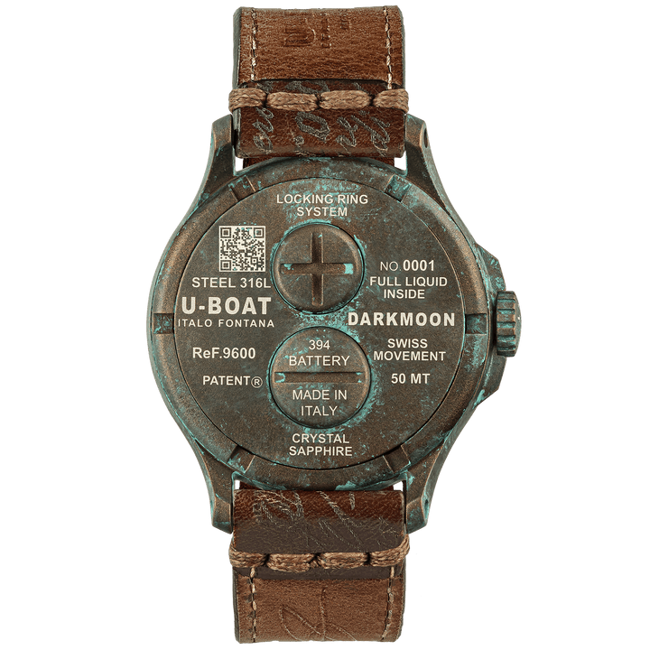 U-BOAT watch Darkmoon Unique 44mm quartz steel finish PVD bronze 9600