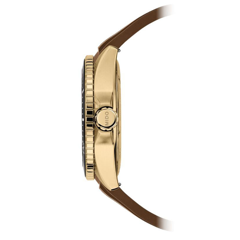 Montre Mido Ocean Star GMT 44mm noir automatique acier PVD finition or jaune M026.629.37.291.00