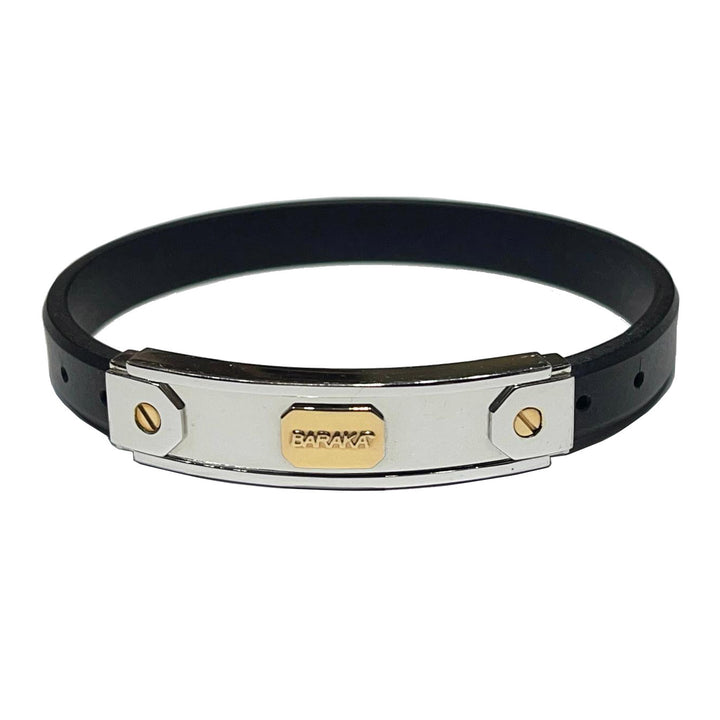 Barakà set bracciale Explore oro bianco 18kt caucciù BR21047