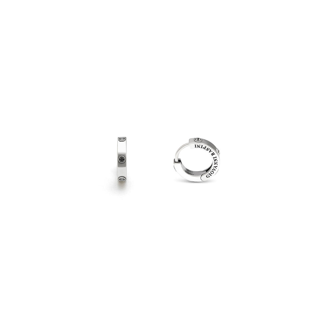 Boucles d'oreilles du cercle Giovanni Raspini Huggie Viti Viti Silver 925 11952