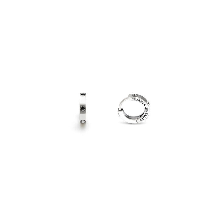 Boucles d'oreilles du cercle Giovanni Raspini Huggie Viti Viti Silver 925 11952