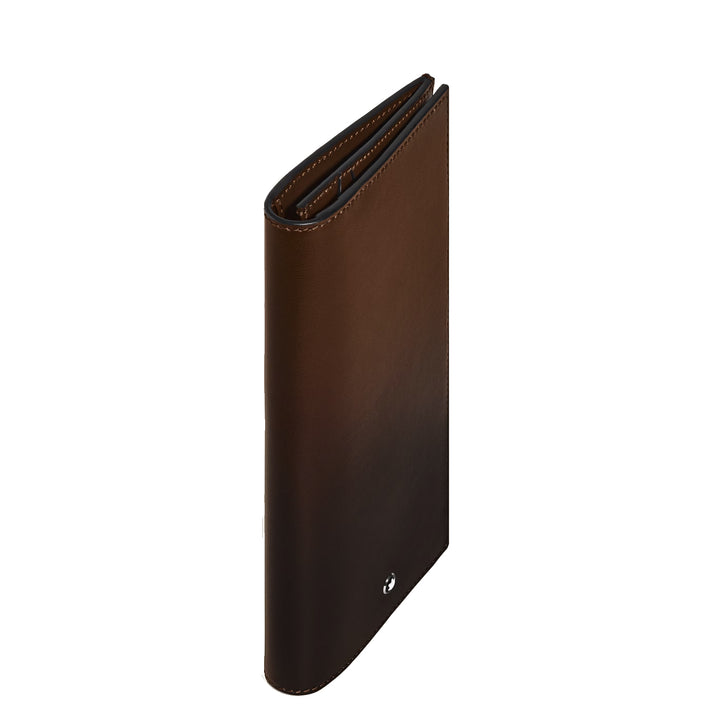 Portefeuille Montblanc 14 compartiments Meisterstück, poche avec zip dégradé marron 220318