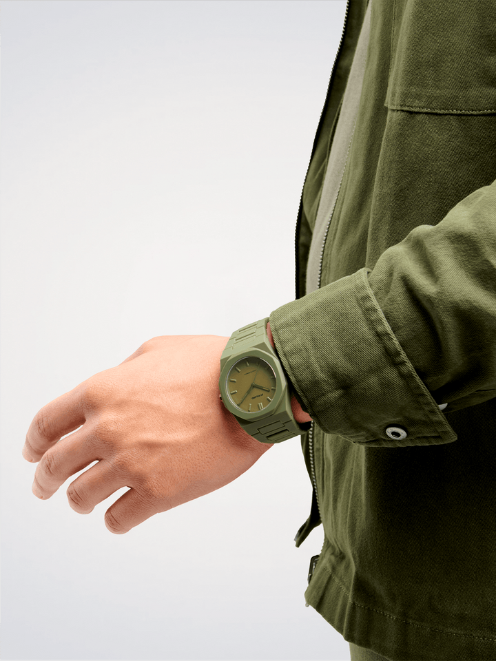 D1 Milano Military Green Polycarbon 40,5 mm D1-PCBJ22