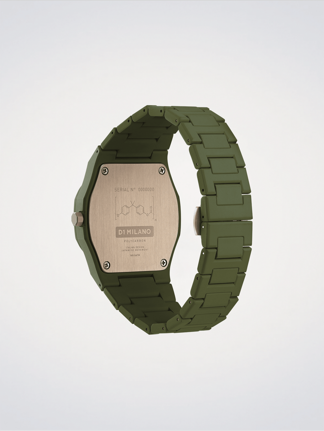 D1 Milano Military Green Polycarbon 40,5 mm D1-PCBJ22