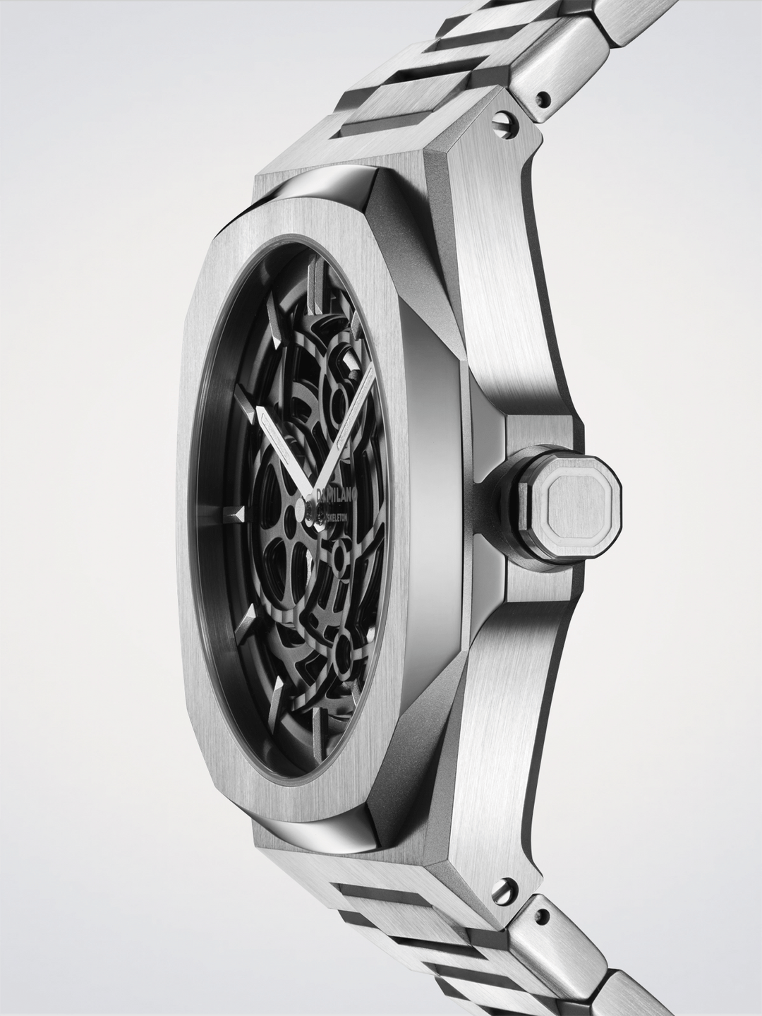 D1 Milano Esqueleto de plata 41,5 mm D1-SKBJ10