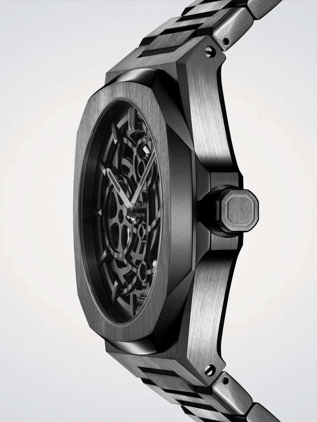 D1 Milano Gun Metal Squelette 41,5 mm D1-SKBJ11