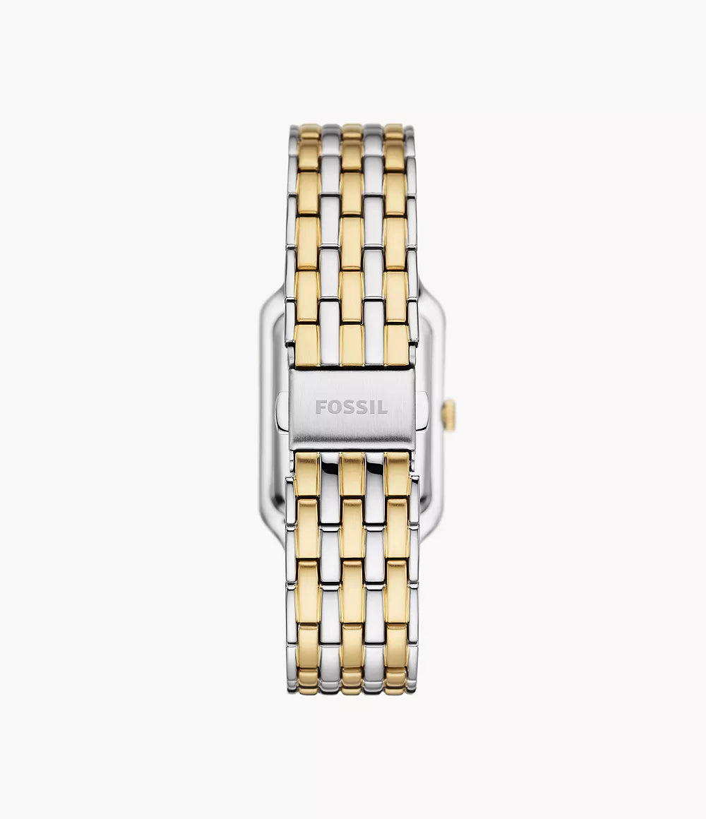 Reloj Fossil Raquel 26mm nácar cuarzo acero acabado PVD oro amarillo ES5305