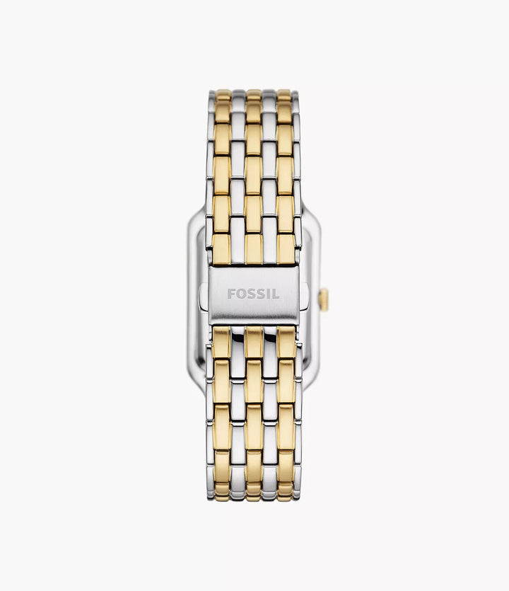 Reloj Fossil Raquel 26mm nácar cuarzo acero acabado PVD oro amarillo ES5305